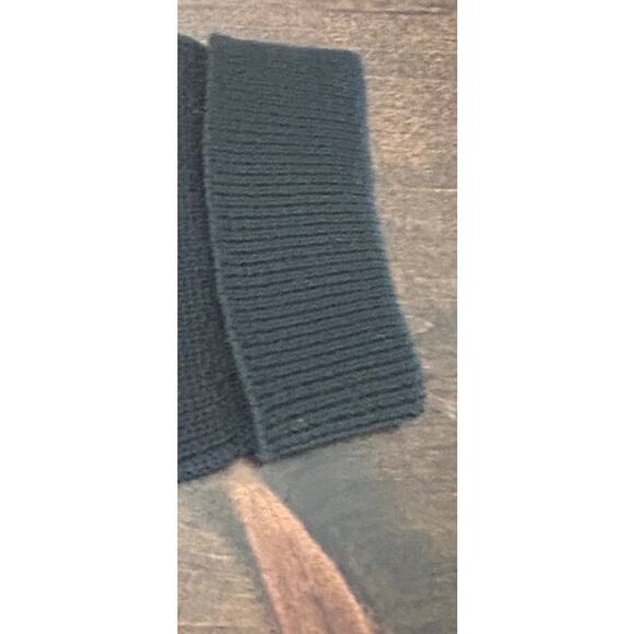 ⭐️ Vintage Meggi Hand Loomed 100% New Wool Made In Germany Black Sweater Sz 36 - Picture 4 of 7